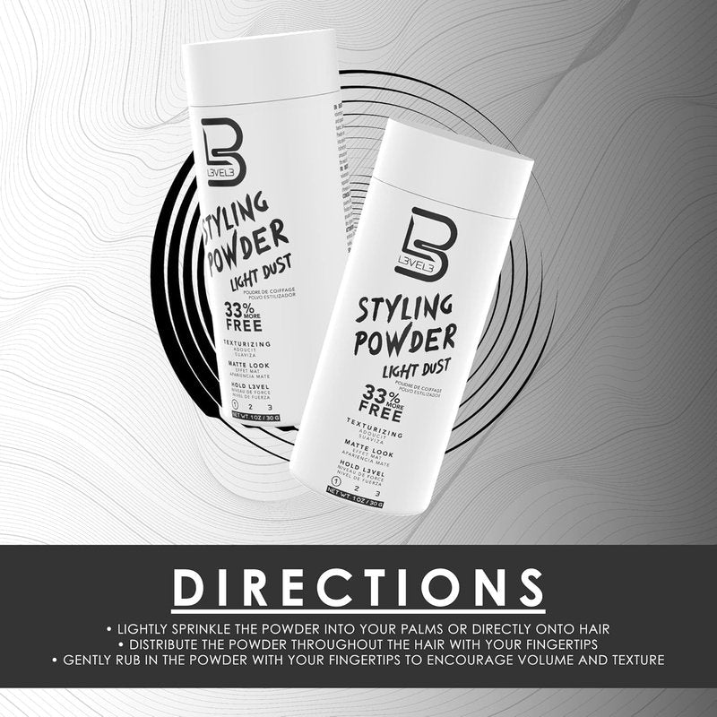 Light Hold Styling Powder - Natural Matte Finish for Texturizing & Volumizing Hair | 30 Grams