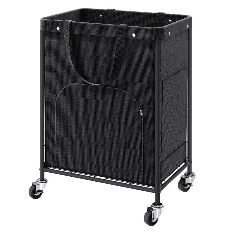 170L Large Laundry Basket with Wheels, Rolling Laundry Hamper Easy Access Clothing Minimizes Bending, Laundry Cart with 4 Silent Casters & Removable Bag for Bedroom, Bathroom, Laundry Room