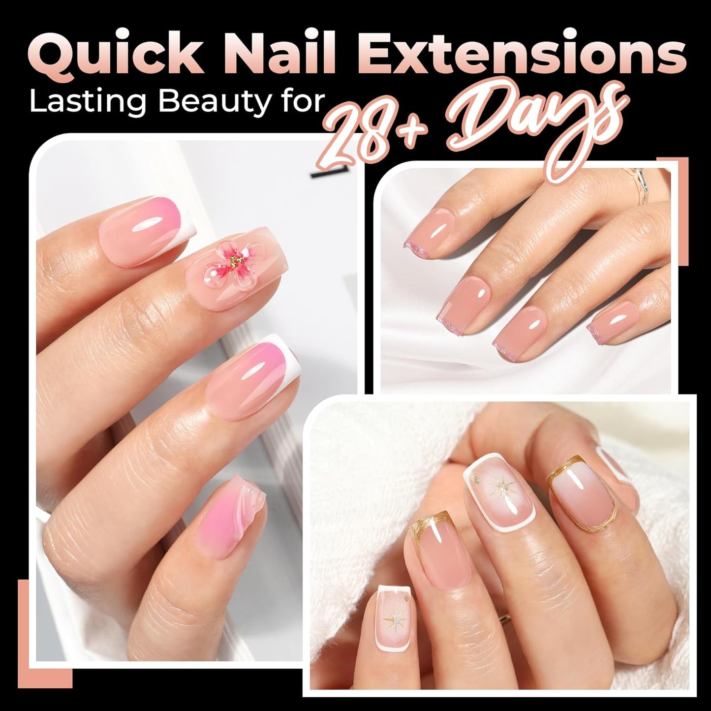 UNA GELLA Square Nail Tips - Pre-Etched Matte Extra Short Soft Gel Full Cover | 120pcs for DIY Salon Use