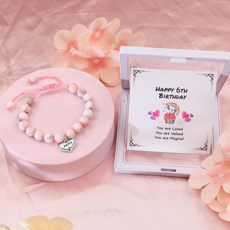 Beaded Bracelets for Girls - Adjustable Cross & Pearl Design | Perfect Birthday Gifts for Ages 1-16
