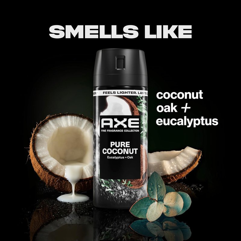 Axe Body Spray Everyday Essentials - Aluminum-Free Freshness | 4 Count, 2.9 oz
