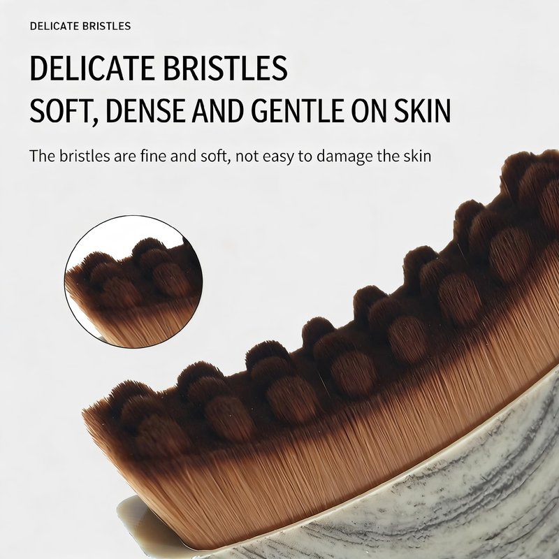 2 PCS New Lymphatic Contour Face Brush for Sculpting – Face Brush for Lymphatic Drainage, Anti-Puffiness, Detox & Lift, Improves Skin Glow & Absorption, Travel-Friendly Portable Design