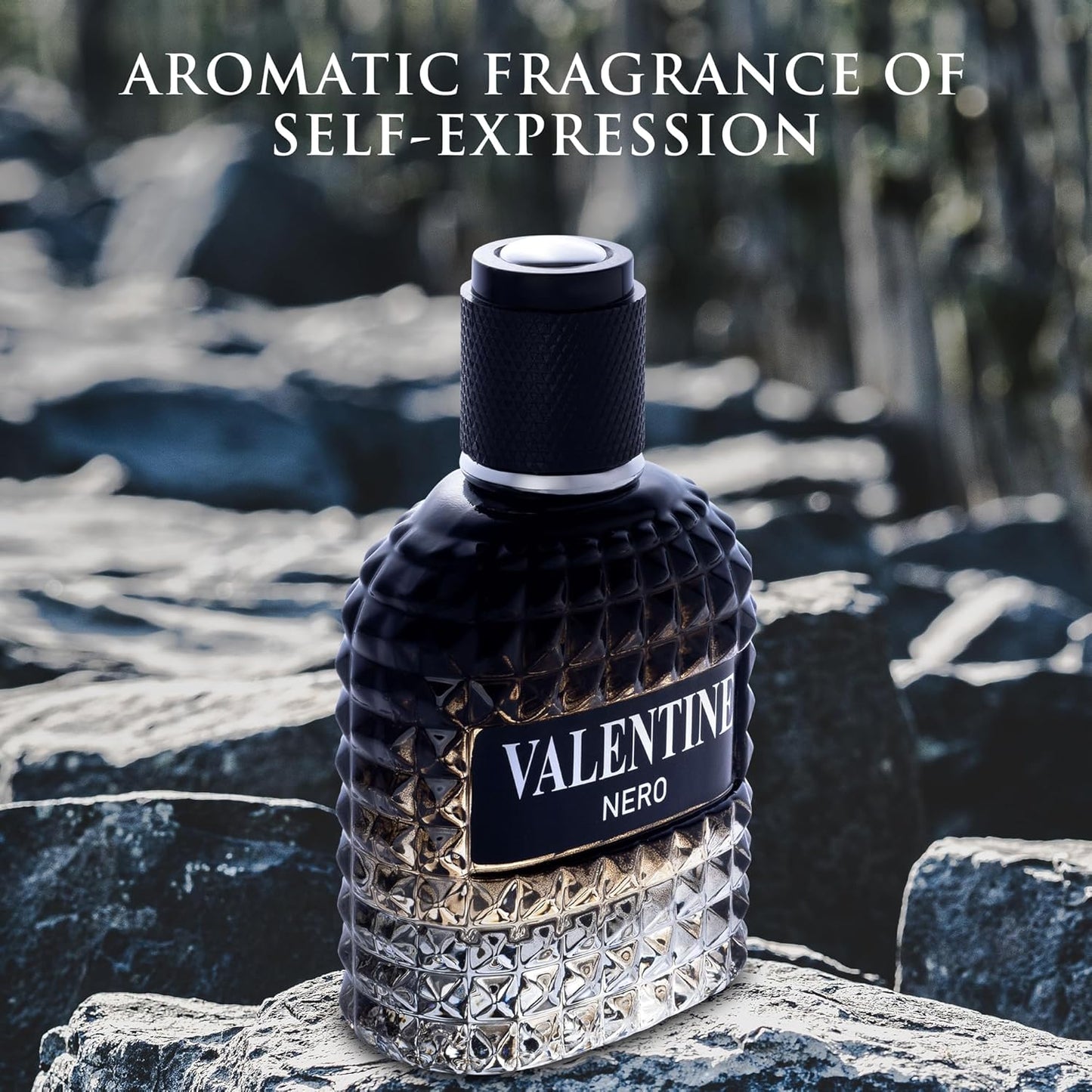 Valentine Nero for Men - Woody Aromatic Fragrance with Floral & Mineral Notes - 100ml Masculine Scent