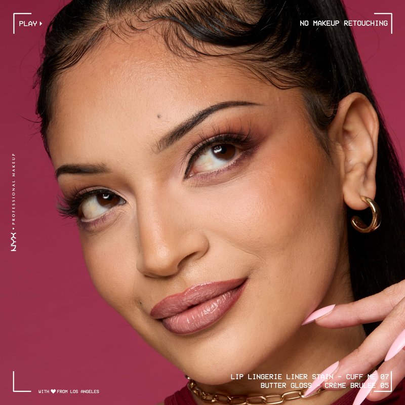 NYX PROFESSIONAL MAKEUP Lip Lingerie Liner Stain, Seamless Make Up with All-Day Stain, Waterproof Lip Stain Finish - Cuff Me