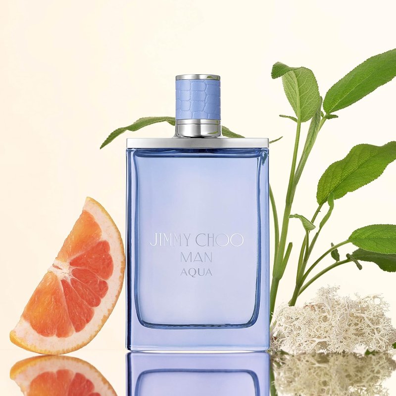 Jimmy Choo - Man Aqua Eau de Toilette - Fresh Fougere Marine Woody Fragrance - 3.3 oz