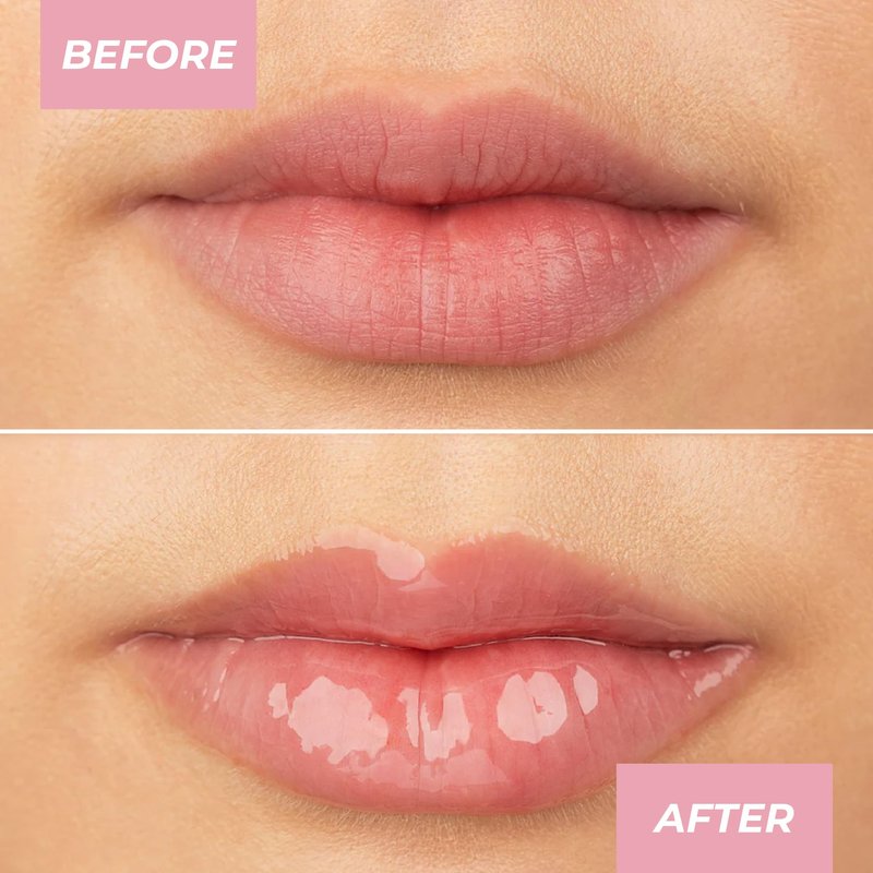 MCoBeauty Glow and Treat 2-in-1 Lip Treatment Berry - Tinted Lip Oil with Squalane Roller Ball Applicator - Glossy Moisturizing Lip Balm Gloss for Dry Lips - Vegan Cruelty Free Lip Care - 10ml