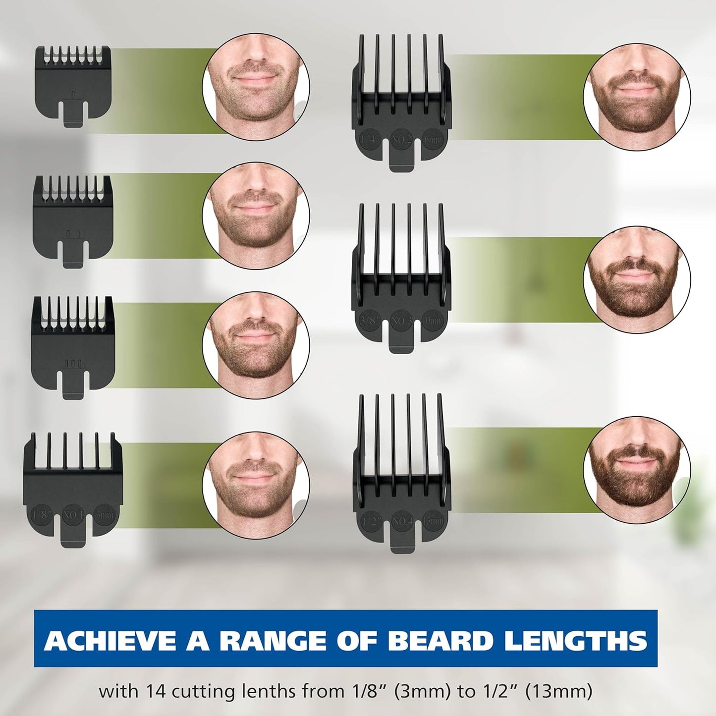 Wahl Rechargeable Beard Trimmer Kit - Mustache & Nose Hair Grooming | Model 5622v