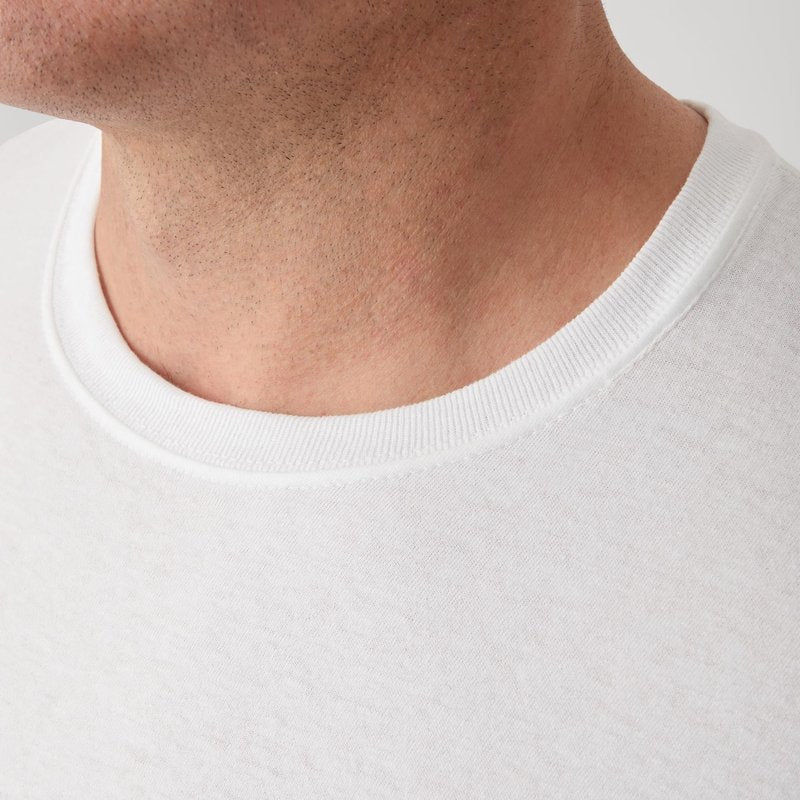 Hanes Mens Cotton, Moisture-wicking Crew Tee Undershirts, Multi-packs, White - 6 Pack, Medium US
