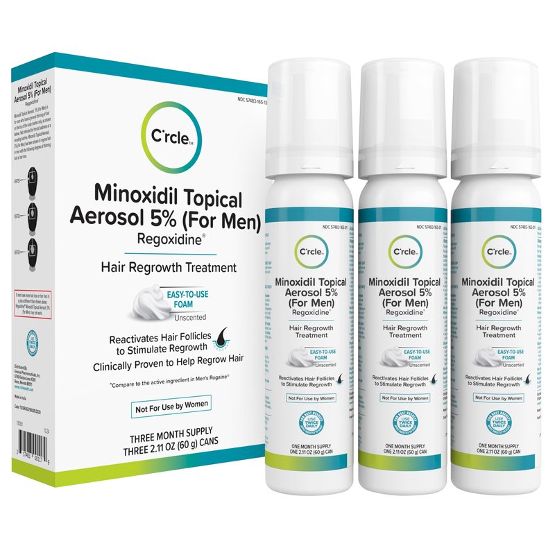 Minoxidil for Men Foam 5% - Unscented 3 Month Supply - Helps Restore Vertex Hair Loss & Thinning - 5% Minoxidil Foam For Men - Extra Strength Supports Hair Regrowth