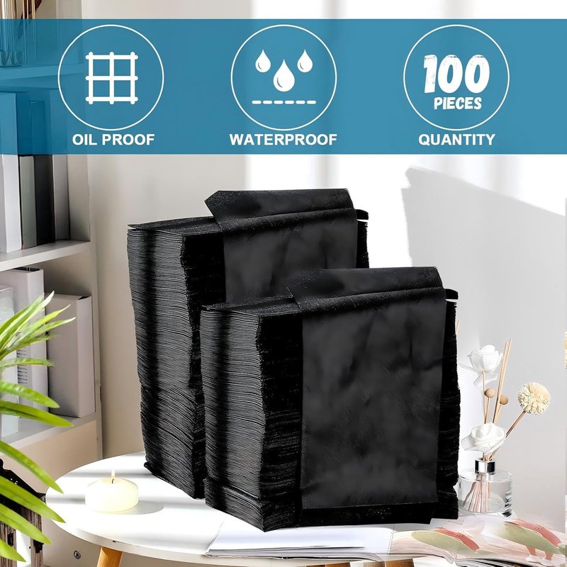 Kinlop Disposable Bed Sheets - 100 Pieces, Breathable Non-Woven Massage Table Covers | Black 31.5 x 71 Inch