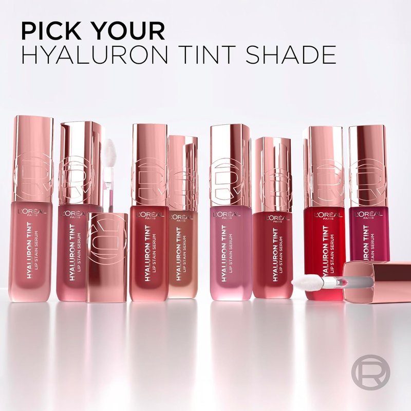L'Oreal Paris Hyaluron Tint Lip Stain Serum - Long-Lasting Hydrating Lip Makeup | 601 Worth It (Pinky Nude)
