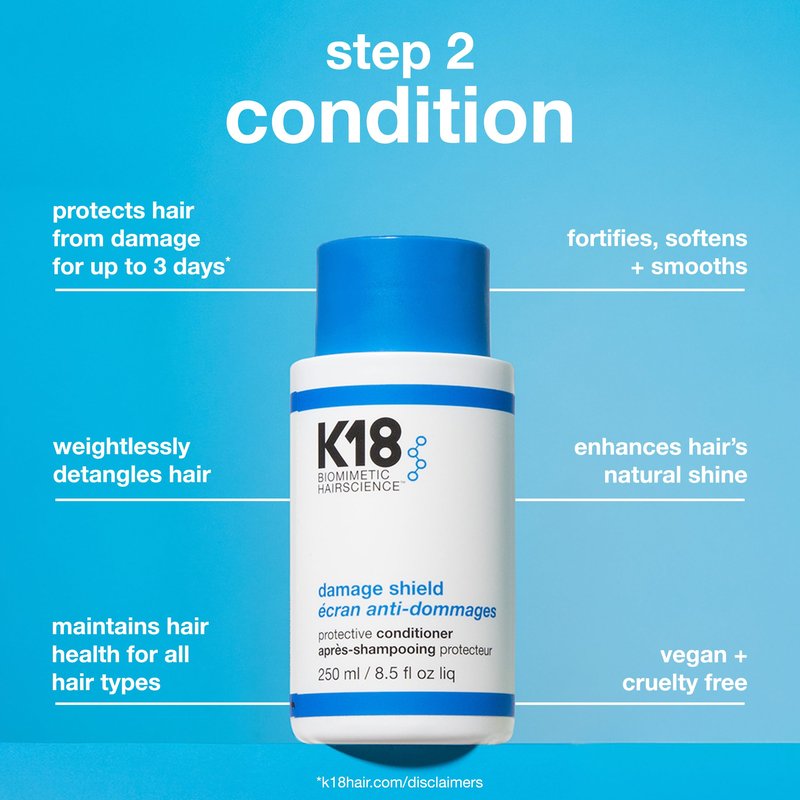 K18 Amazon Exclusive Damage Shield Wash Care Set | Full-Size Color-Safe Protective Shampoo + Conditioner Reduces Frizz And Tangles, Maintains Hair Health, Protects From Damage