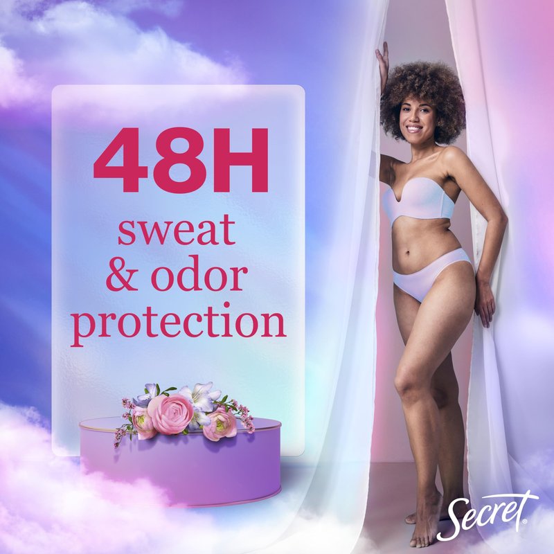 Secret Dry Spray Antiperspirant Deodorant for Women, 48hr Weightless Sweat & Odor Protection, Gentle on Skin, Wild Rose & Argan Oil Scent, 4.1 oz
