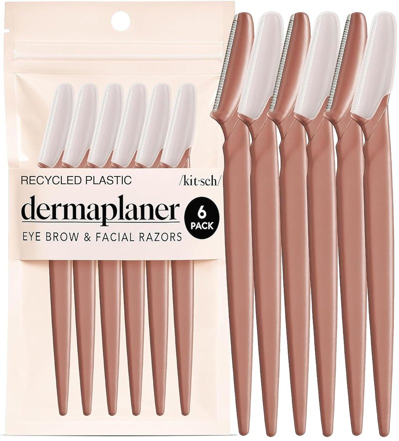Dermaplane Razor for Women - Exfoliating Facial Shaver & Eyebrow Razor | 6 Pcs Terracotta Set