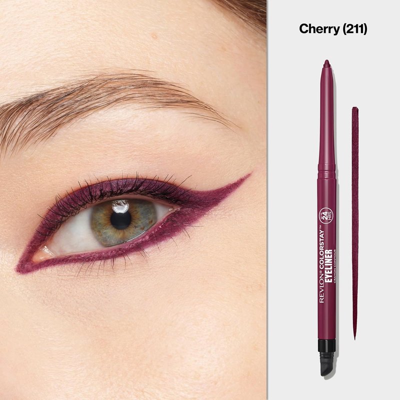 Revlon ColorStay Waterproof Eyeliner Pencil | Smudge-Proof Matte Finish in 211 Cherry, 0.01 oz