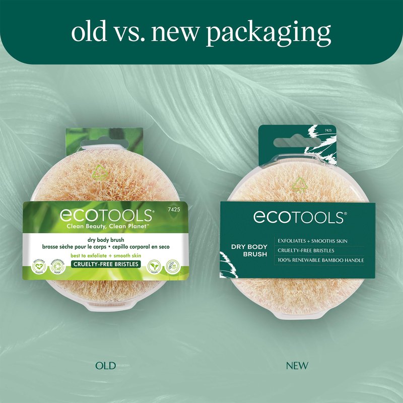 EcoTools Dry Body Brush 4-Pack – Exfoliating Body Scrubber for Dead Skin Removal, Cellulite Massage, Circulation