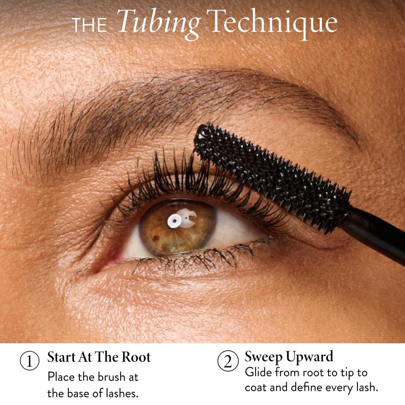 LAURA GELLER Long-n-Lifted Tubing Mascara – Lengthening & Lifting Mascara That Won’t Smudge or Flake – Gentle Tubing Formula Removes with Warm Water – Black