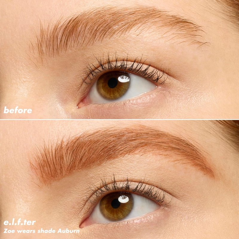 e.l.f. Micro-Fine Brow Pencil - Waterproof Brow Color & Spoolie for Natural Feathered Finish | Vegan, Auburn