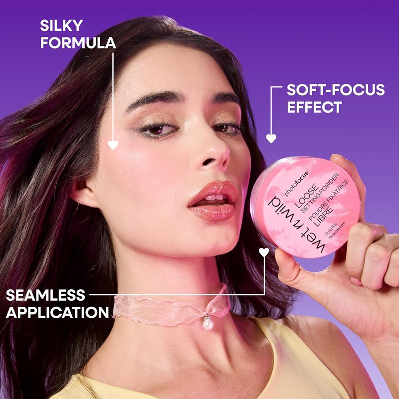 Photo Focus Loose Baking Setting Powder | Highlighter for Fair to Medium & Tan Skin Tones - Translucent Finish