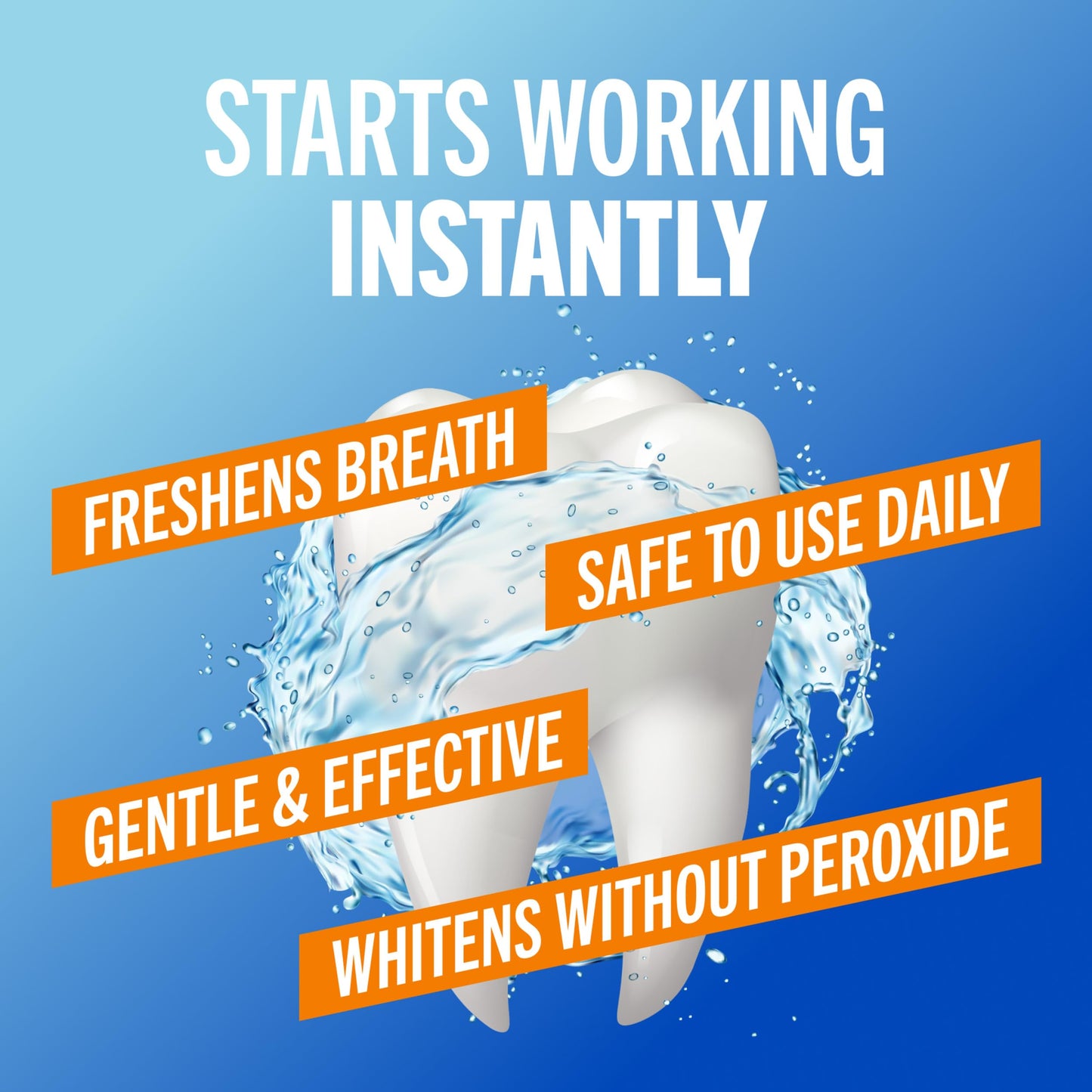TheraBreath Whitening Mouthwash, Dazzling Mint, Dentist Formulated, 1 Liter
