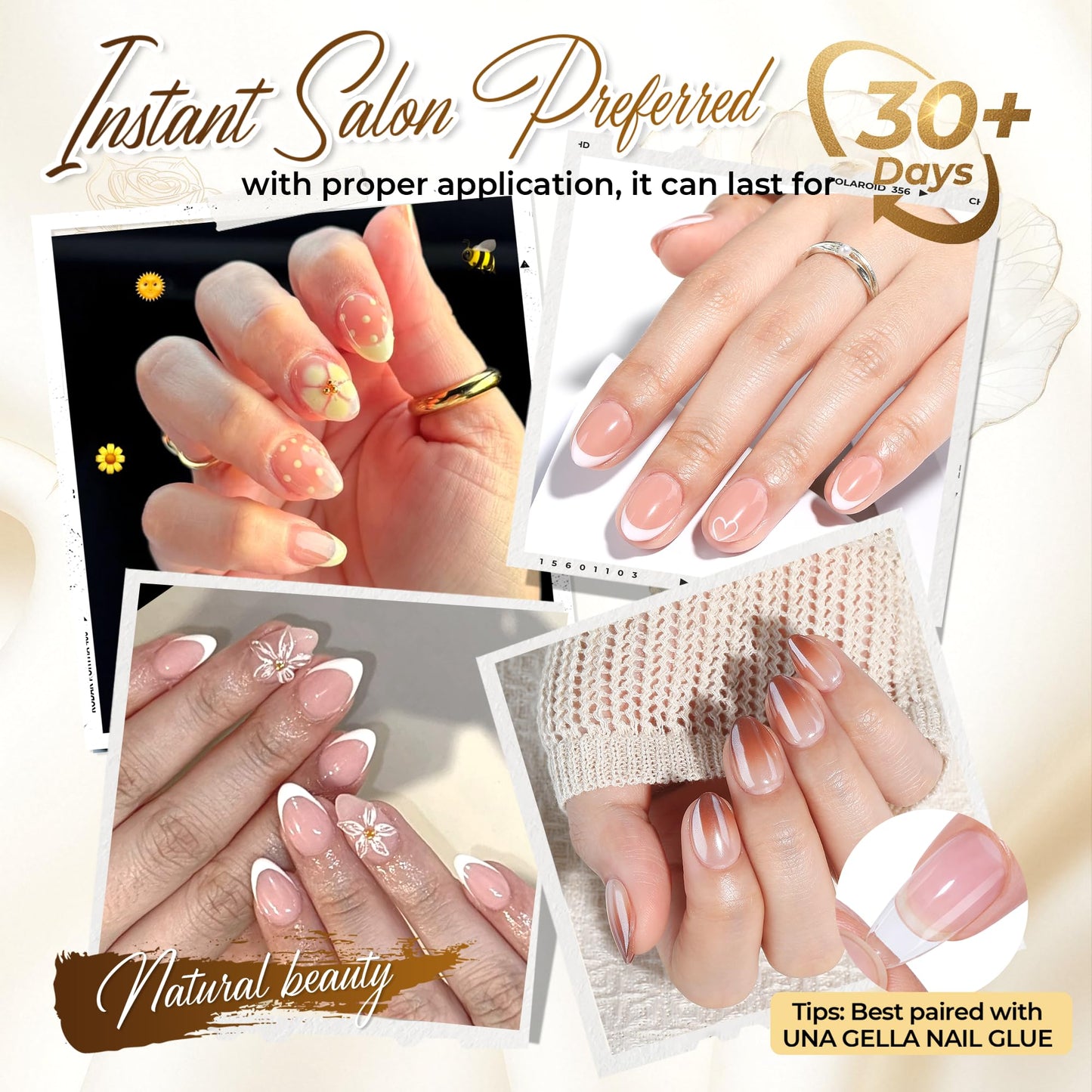 UNA GELLA Extra Short Almond Nail Tips Full Cover 504PCS Gel Nail Tips Short Almond Shaped Nails Tips Soft Gelly Gel Clear Fake Nails Tip for Acrylic Nail Tip Soak Off Home DIY Salon Nails 12 Sizes