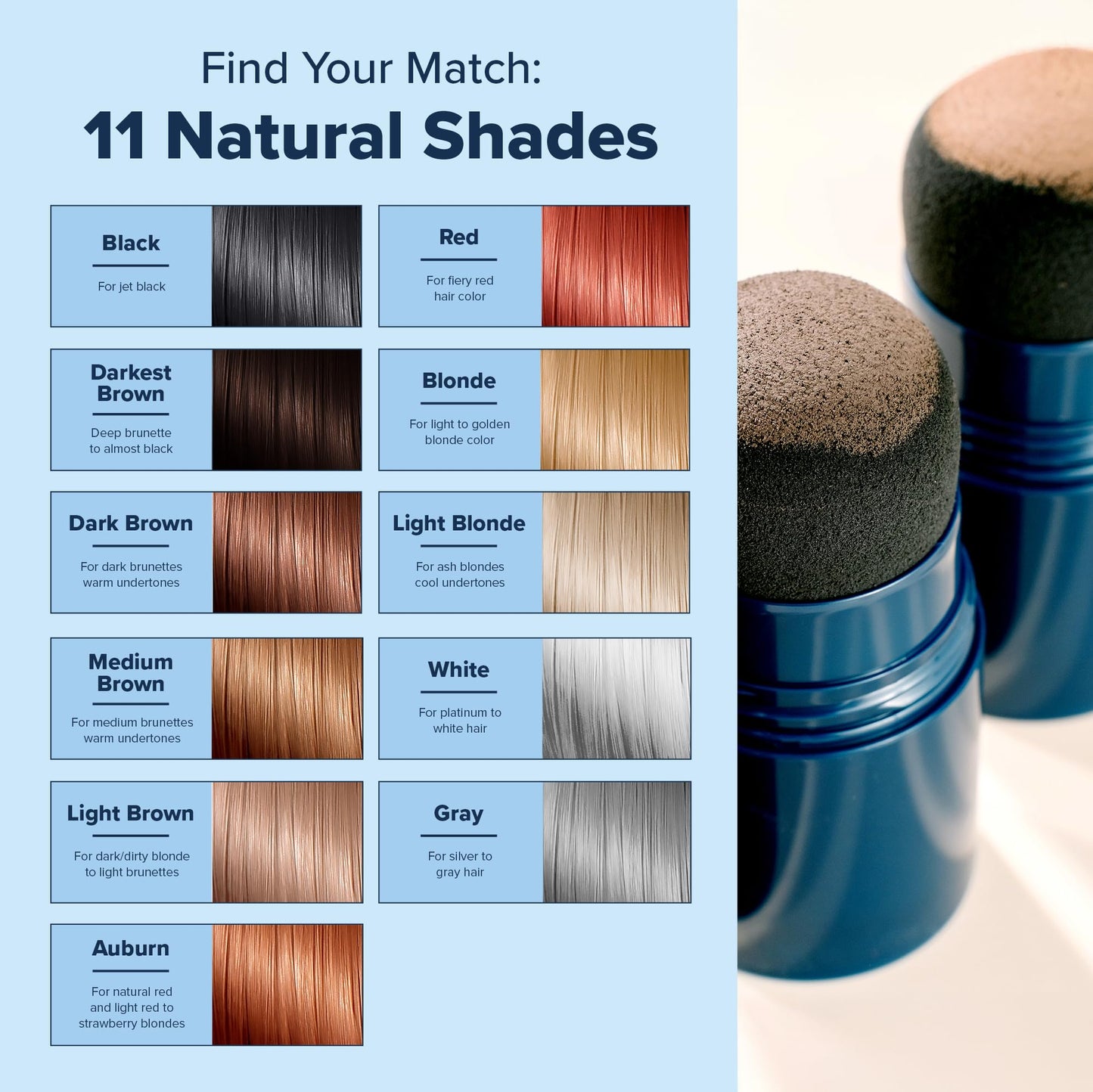 TRUHAIR Color & Conceal Waterproof Root Touch Up Hair Color Concealer - Hair Cover up for Gray Coverage and Hairline Filling - 11 Hair Colors Available (Red)