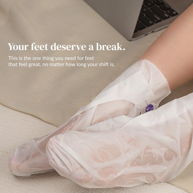 Epielle Relaxing Foot Mask 6 Pairs, Soften and Restore with Melatonin & Lavender Extract, Deep Moisturizing Socks for Dry, Cracked Feet, Self Care Gifts for Women, Spa Kit, Mothers Day Gifts