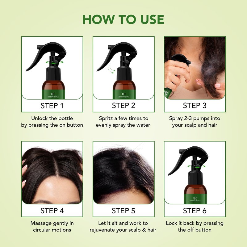 Botanic Hearth Rosemary and Rice Water Spray for Hair Growth - 6.8oz | Korean Scalp Treatment for Thinning, Hair Regrowth, Anti-Itch, Hair Spray for Women and Men, Sulfate & Paraben Free