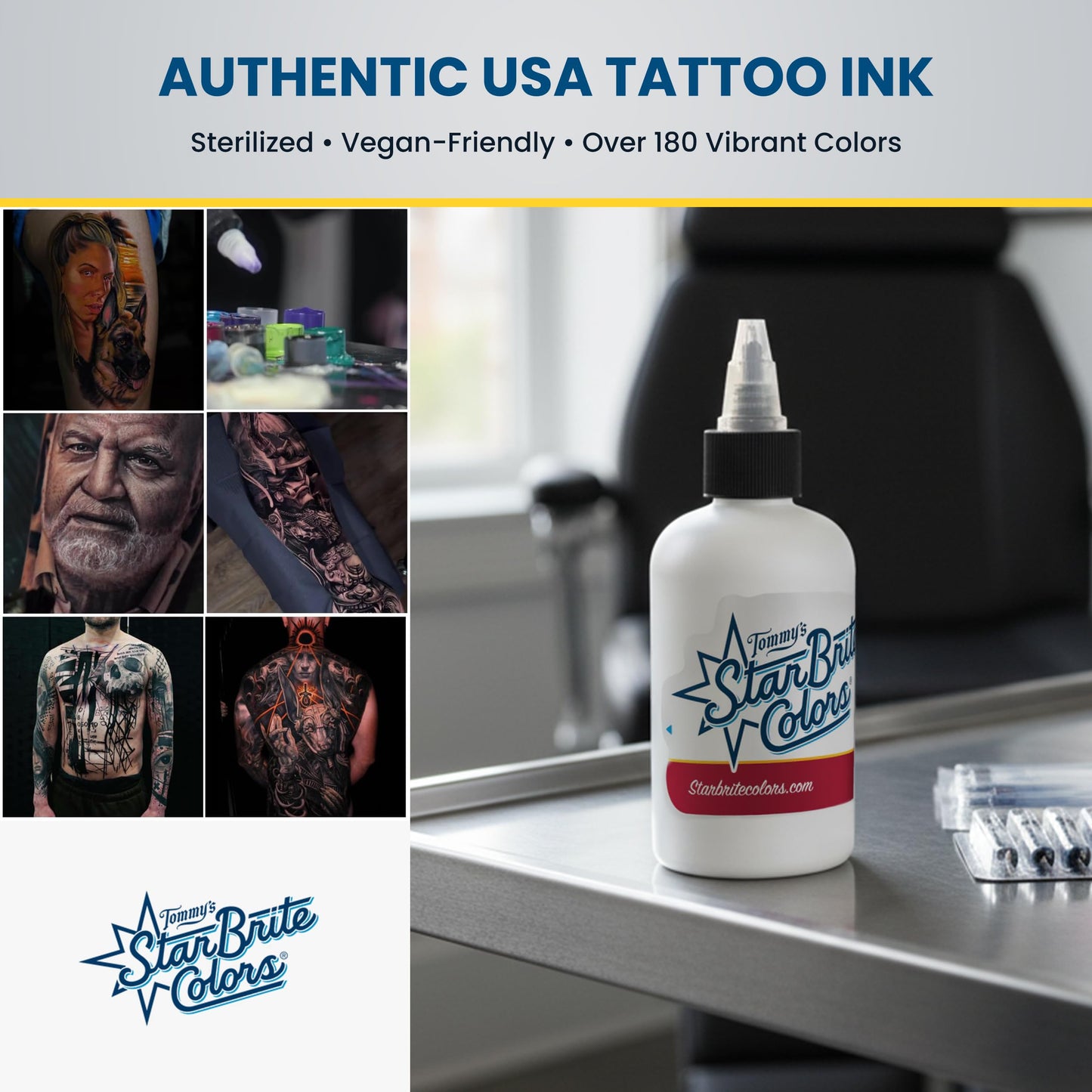 Starbrite Colors Tattoo Ink 1oz Sterilized Authentic Original USA (Mixing White)