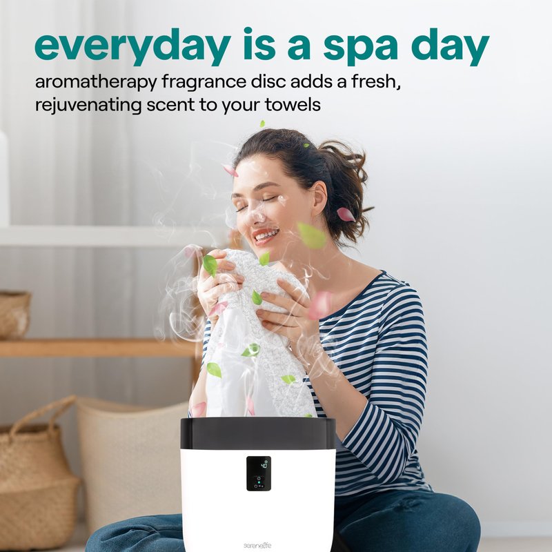 Serenelife Counter Towel Warmer, Luxury Towel Warmer Bucket, Towel Warmer for Bathroom, Auto Shut Off, Fits Oversized Towels, Bathrobes, Blankets, PJ's and More