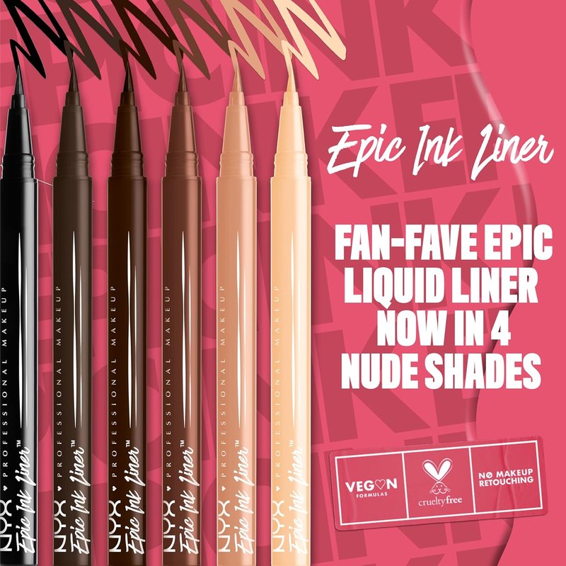 NYX Epic Ink Liner - Waterproof Liquid Eyeliner with Vegan Formula | Dark Chocolate Matte