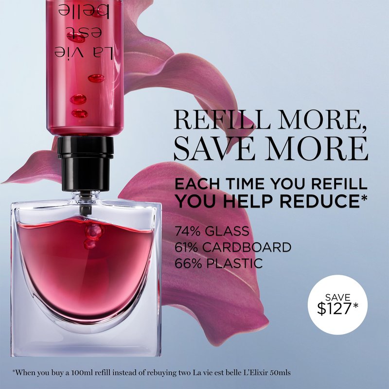Lancôme La Vie Est Belle L'Elixir Eau de Parfum - Long Lasting Fragrance with Raspberry, Violet & Cocoa Butter - Floral Women's Perfume - 3.4 Fl Oz