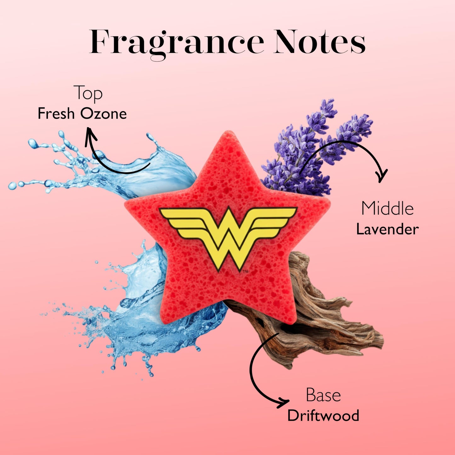 SPONGELLÉ Wonder Woman Lavender Body Buffer | DC Super Hero Collection