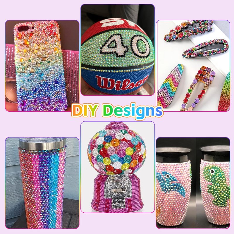 20000Pcs Color 4mm Rhinestones Bedazzling Kit with Tools, Resin Rhinestones for Bedazzling, Flatback Resin Gems for Crafts, Bedazzler Kit for Diamond Art Clothing Shoes Makeup Tumblers