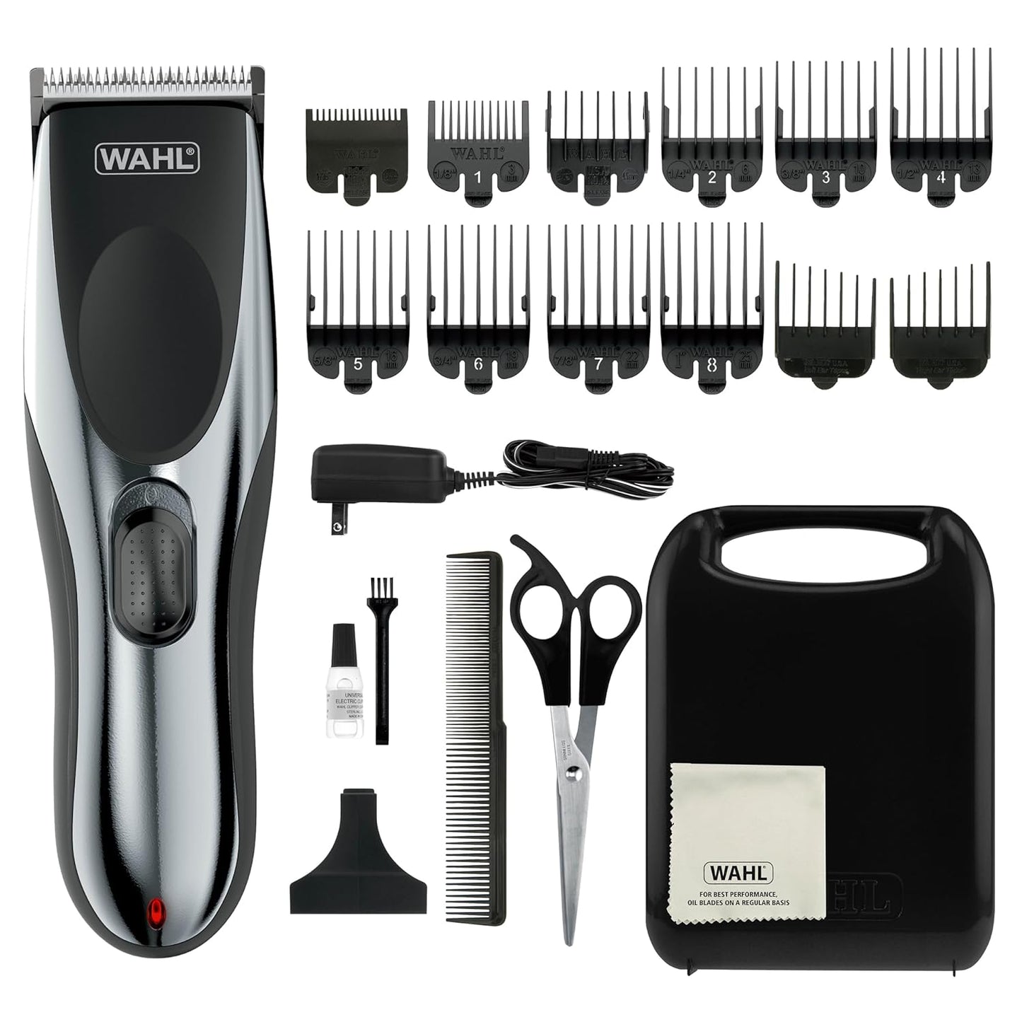 Wahl Rechargeable Hair Clipper & Trimming Kit - Cord/Cordless, Ideal for Haircuts, Beards & Body Grooming | Model 79434