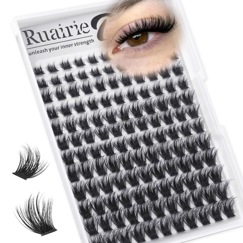 Skiennix Fluffy Lash Clusters | 3D Layered Volume Eyelash Extensions - Wispy Natural Look, 8-16mm