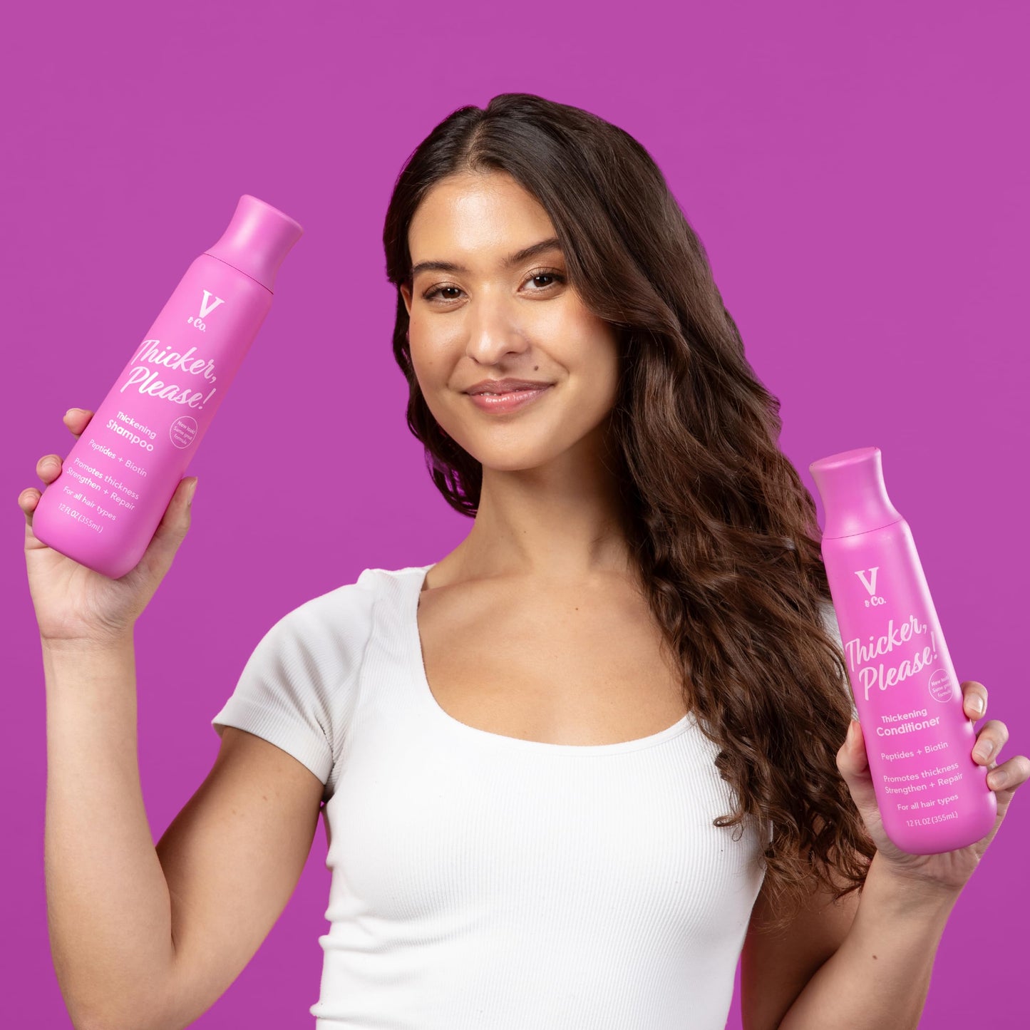 V&Co. Hair Thickening Conditioner with Peptide Technology, 12 oz, All Hair Types, Anti-Thinning Conditioner