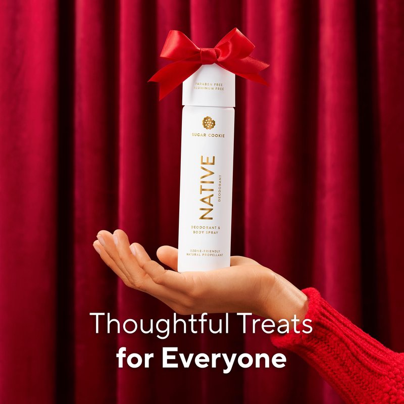 Native Deodorant Spray, Holiday Edition, Sugar Cookie Scent, Contains Naturally Derived Ingredients, 72 Hour Odor Control | Deodorant for Women and Men, Aluminum Free with Baking Soda