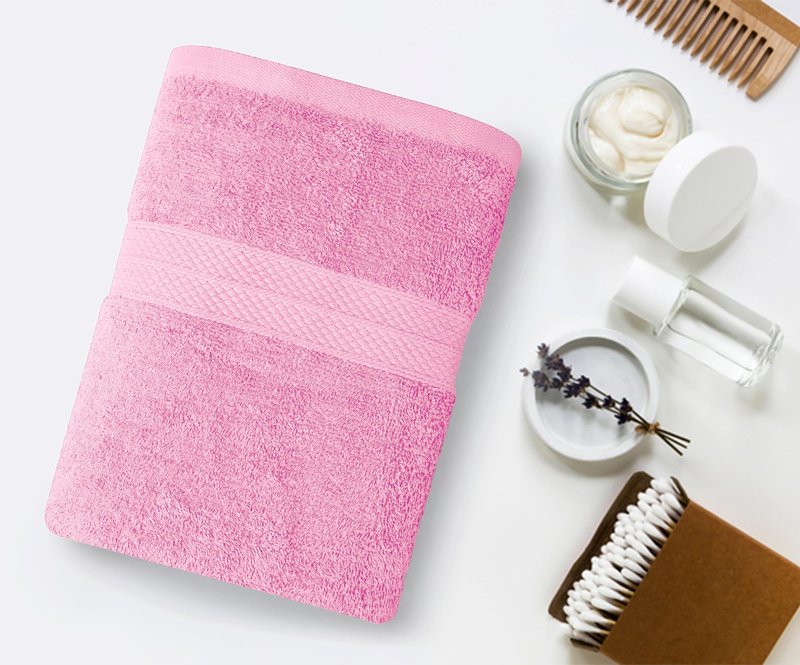 Avalon Towels Bath Towels for Bathroom 100% Cotton Pink Bathroom Towels Pack of 12 (24x48 inches) - Quick Drying Bath Towels Set Small, Light Weight & Absorbent Perfect Gym & Pool Towel Set