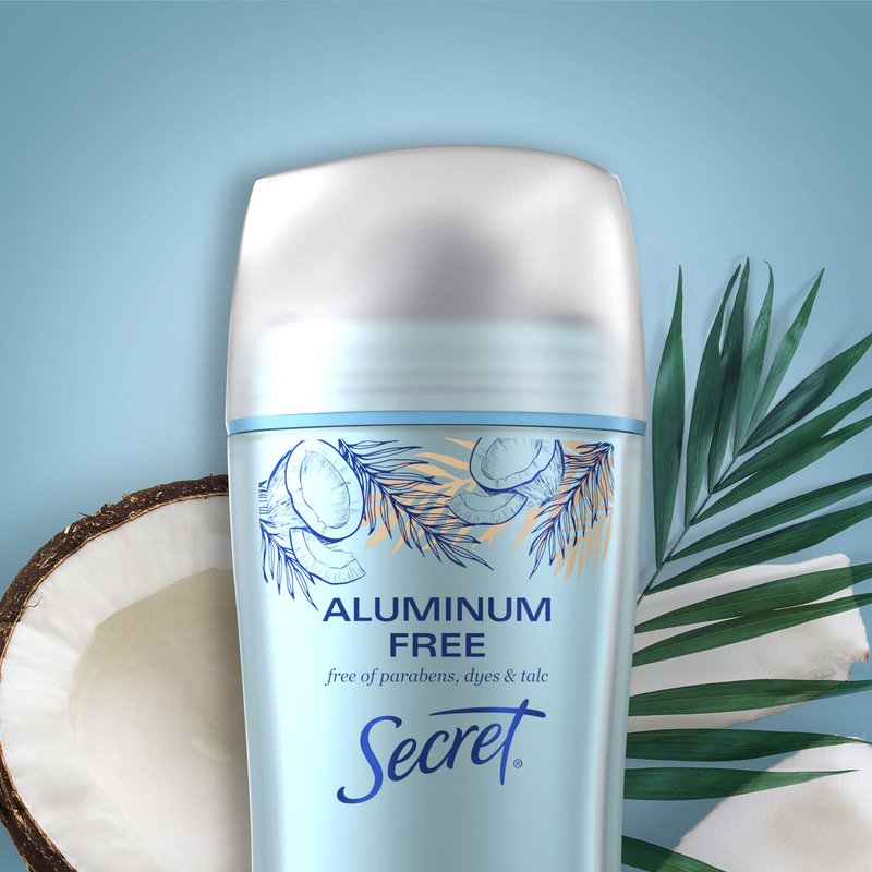 Secret Aluminum Free Deodorant for Women, Coconut 2.4 oz, Pack of 12