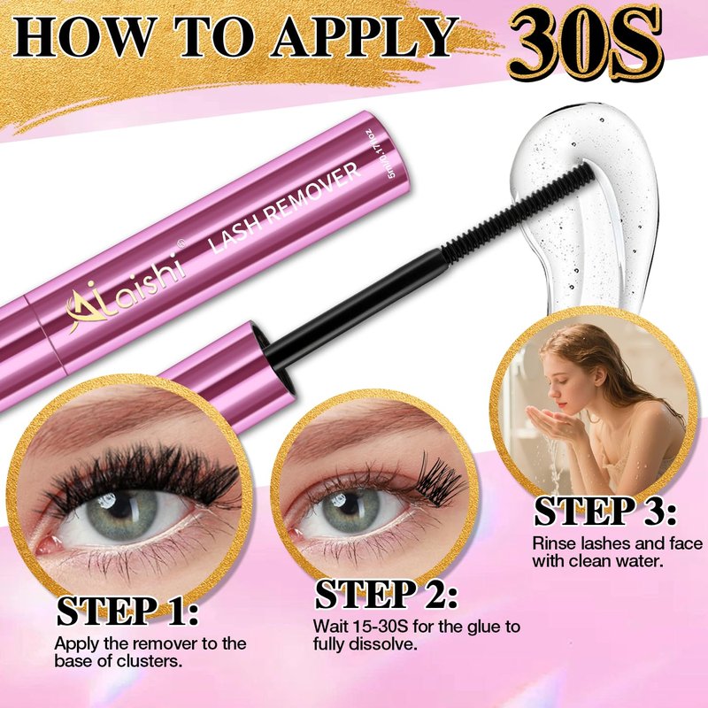 Skiennix Lash Bond and Seal Set - Waterproof 3-in-1 Eyelash Glue Kit for 150H+ Hold | Quick 30s Remover