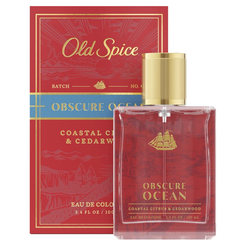 Old Spice Cologne for Men, Premium & Pairable Fragrance Spray, Obscure Ocean with Coastal Citrus & Cedarwood Signature Scent, Masculine & Sophisticated for Day & Night Wear, Eau de Cologne, 3.4 fl oz