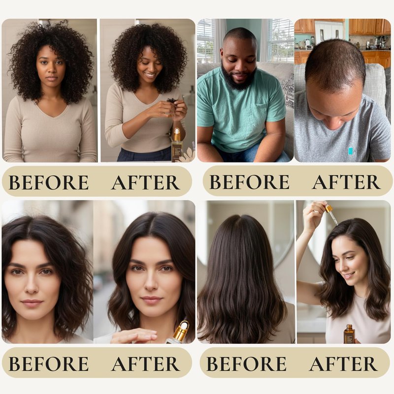 Revatology Hair Growth Serum for Women & Men, Daily Leave-In Scalp Serum for Thinning Hair & Hair Fall, Lightweight Botanical Serum with Rosemary, Castor, Amla, Bhringraj, 12 Oils & 18 Herbs