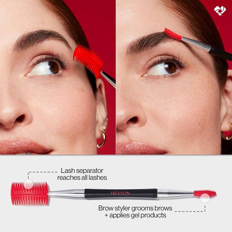 Revlon Dual Ended Lash & Brow Styling Tool - Eyelash Separator & Spoolie Brush, 1 Count