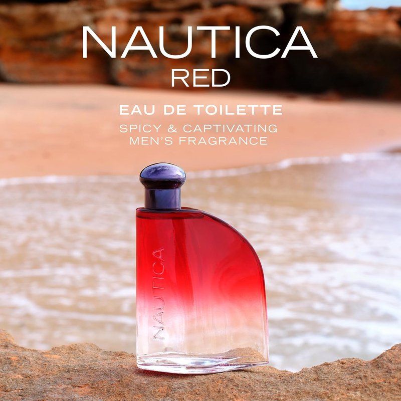 Nautica Red Eau de Toilette for Men - Aromatic Fougere Fragrance with Black Pepper & Lavender | 1.6oz