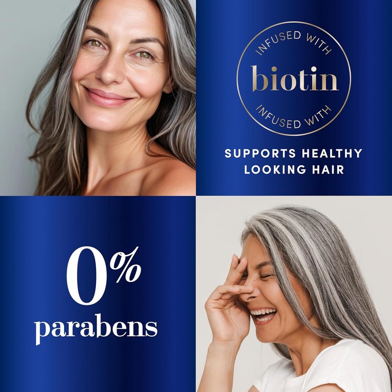 Biotin-Infused Purple Shampoo & Conditioner Set - Anti-Brassiness for Grey Hair | 12.8 Fl Oz Each, 2 Pack