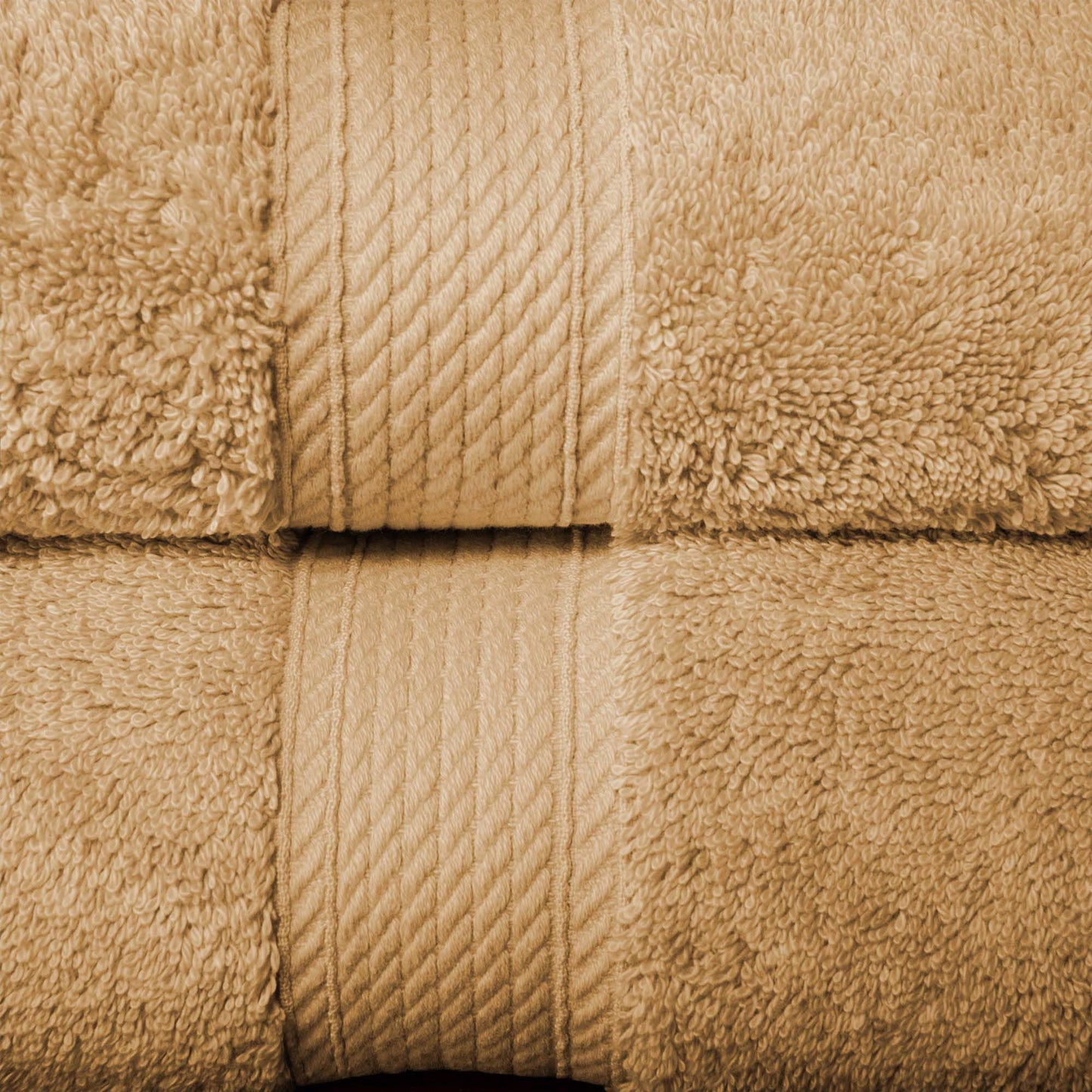 Superior Egyptian Cotton Pile 10 Piece Towel Set, Includes 2 Bath, 4 Hand, 4 Face Towels/ Washcloths, Ultra Soft Luxury Towels, Thick Plush Essentials, Guest Bath, Spa, Hotel Bathroom, Toast