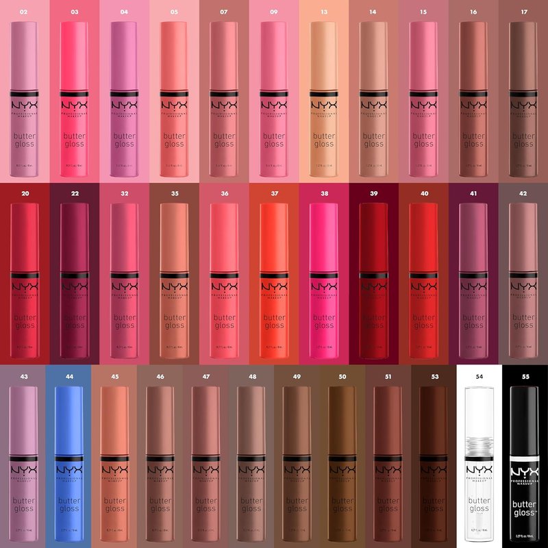 NYX PROFESSIONAL MAKEUP Butter Gloss - Non-Sticky Lip Gloss in Brown Sugar | Sugar High (Peachy Light Nude)