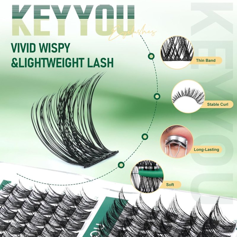 Lash Clusters - 96pcs C Curl Individual Lashes | Soft & Comfortable DIY Eyelash Extensions 8-18mm