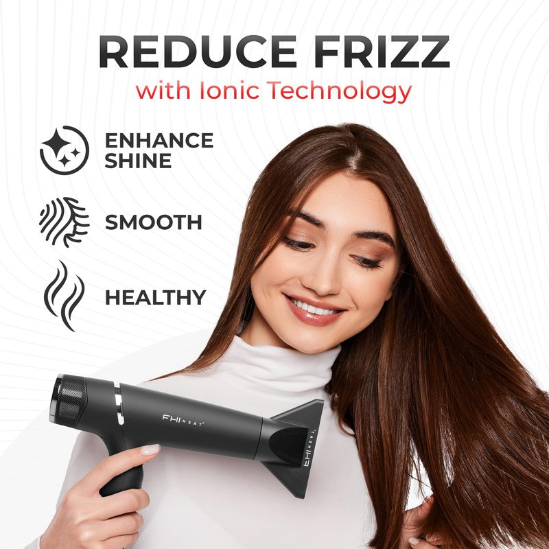 FHI Heat Innovator Pro Power Speed Professional Hair Dryer with Diffuser - Advanced Ionic Technology, Quick-Dry Blow Dryer, Cool Shot Button, Quiet Operation, Lightweight, for All Hair Types